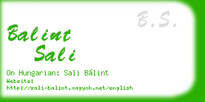 balint sali business card